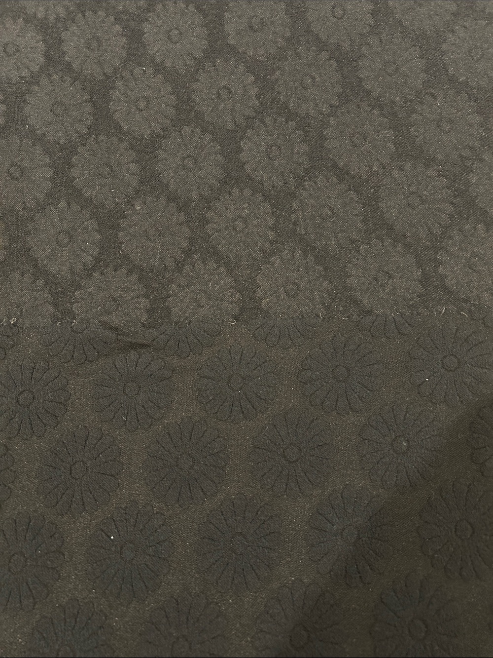 Black Floral Jacquard Knit Fabric